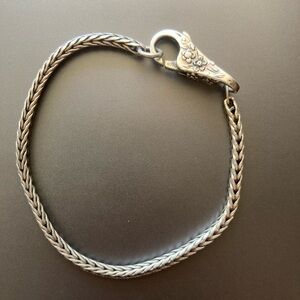 Trollbead bracelet sterling silver with a beautiful clasp with flower details